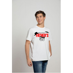 Printernet Playera De Manga Corta Feliz día del Padre Hat Fathers Day