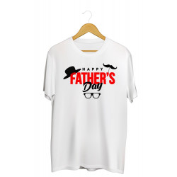 Printernet Playera De Manga Corta Feliz día del Padre Hat Fathers Day