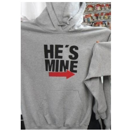 Printernet Sudadera He is Mine Amor y Amistad San Valentin