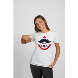 Printernet Playera De Manga Corta Feliz día del Padre Mostacho Bigote de papa