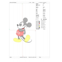 Ponchado Mickey para bordar en Printernet