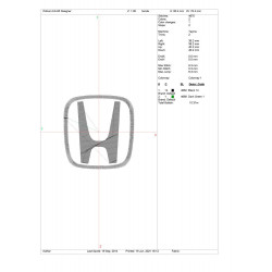 Ponchado Honda para bordar en Printernet