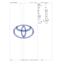 Ponchado Toyota para bordar en Printernet