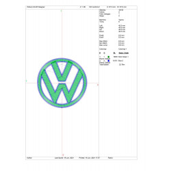 Ponchado VW  Volkswagen para bordar en Printernet