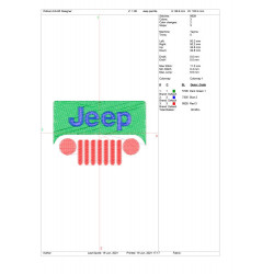Ponchado Jeep para bordar en Printernet