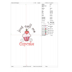 Ponchado Cupcake  para bordar en Printernet