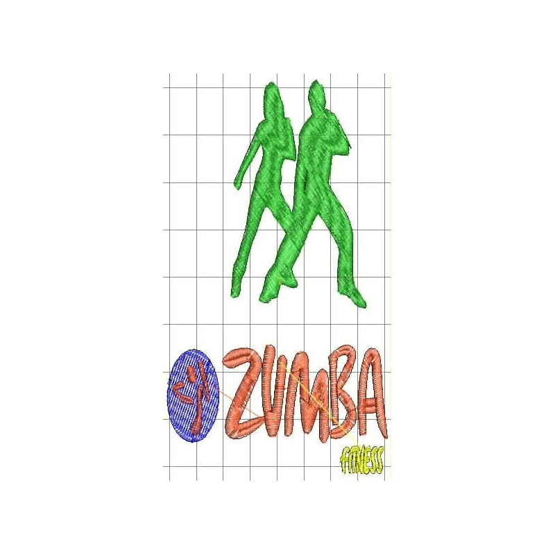 Ponchado Zumba  para bordar en Printernet