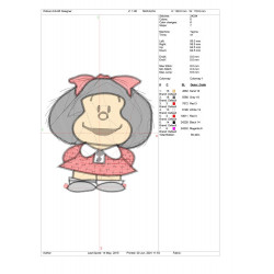 Ponchado Mafalda para bordar en Printernet