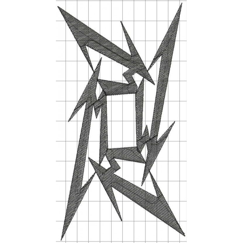 Ponchado Metallica Logo  para bordar en Printernet