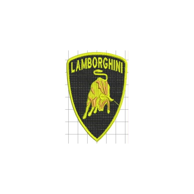 Ponchado logo Lamborghini para bordar en Printernet