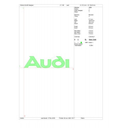 Ponchado logo Audi para bordar en Printernet