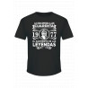 Playera Aniversario La vida empieza a los  personalizada