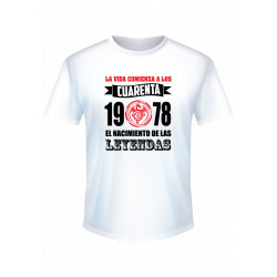 Playera Aniversario La vida comienza a los  personalizada