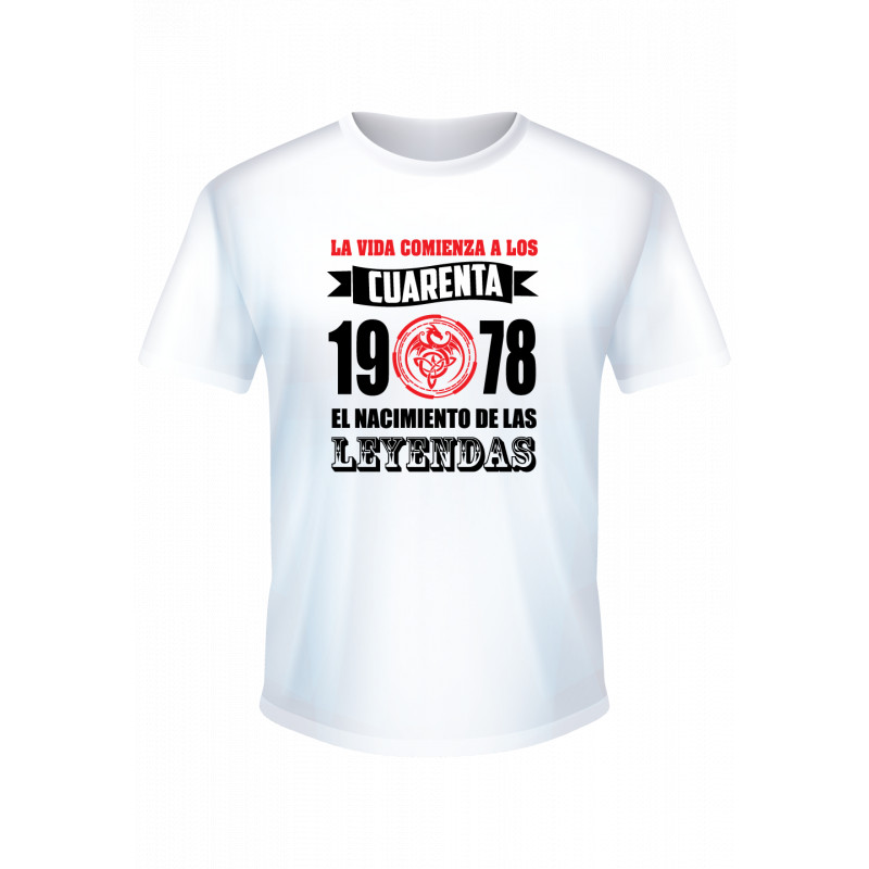 Playera Aniversario La vida comienza a los  personalizada
