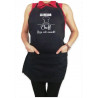 Mandil Personalizado Gabardina 100% algodón Negro con Diseño La mejor cheff lleva este mandil