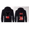 Printernet Sudaderas  Mickey y Minnie de la mano Amor y Amistad San Valentin