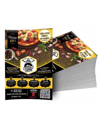 PRINTERNET VOLANTES doble CARTA (OFFSET) PAQUETE: 1000 SOLO FRENTE