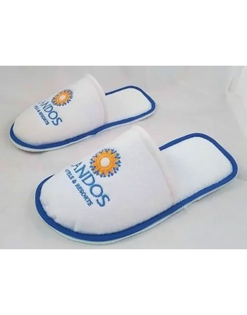pantuflas: satin, bordadas