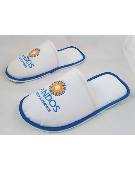 pantuflas: satin, bordadas