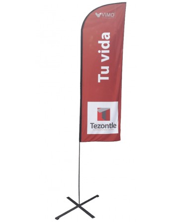 Bandera publicitaria de alta calidad sublimada 2mts x 65cm