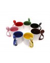 Taza con cuchara e interior para sublimar exterior 325ml  mándenos su foto