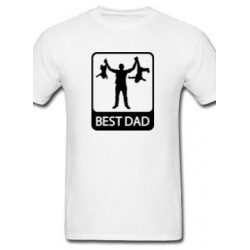 Playera Printernet Dia del Padre Best Dad with Kids