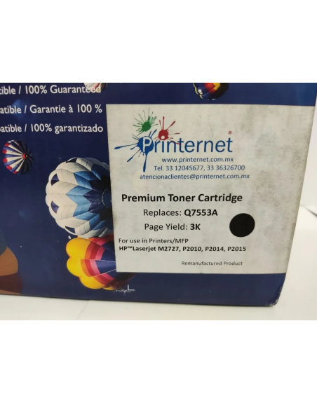 Toner Compatible Printernet Q7553a 1320 P2015 2010 2014 2727