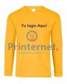 Playera Estampada Caballero Personalizada Manga Larga Tu Logo Aquí