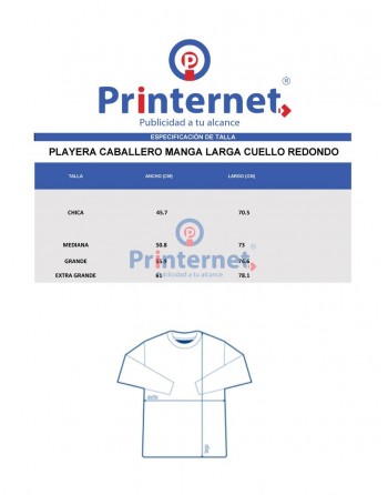 Playera Estampada Caballero Personalizada Manga Larga Tu Logo Aquí