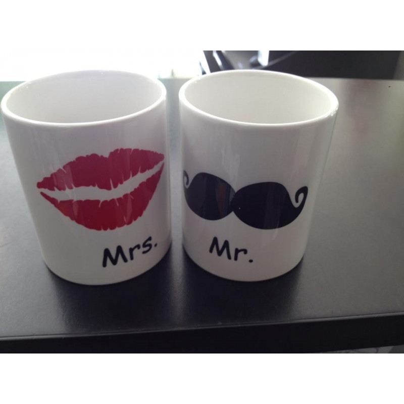 TAZAS NOVIOS DOS PIEZAS