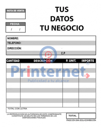 2000 formatos tamaño carta negro original y una copia en papel autocopiante alta calidad Printernet