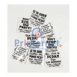 Stickers 100 Calcas Vinil medida 9x5cm ideal para termo 500ml Oferta