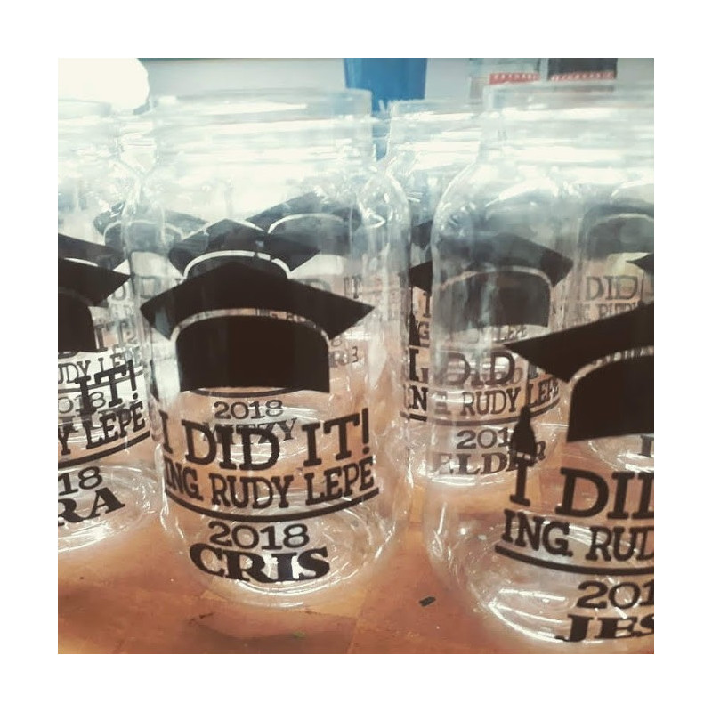 Paquete de 50 botes de 500ml personalizados a una tinta