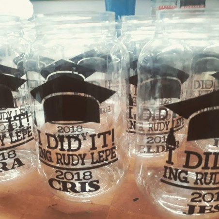 Paquete de 50 botes de 500ml personalizados a una tinta