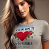 Printernet Playera De Manga Corta Diseño de Amor Vivir sin ti no es posible Vintage