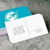 Paquete : 100 tarjetas de presentación Digital f/v, laminado mate, en couche u opalina con esquinas redondeadas s/d.