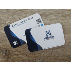 Paquete : 100 tarjetas de presentación Digital f/v, laminado mate, en couche u opalina con esquinas redondeadas s/d.