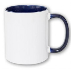 Taza con interior y asa de color sublimada 325ml  mándenos su foto