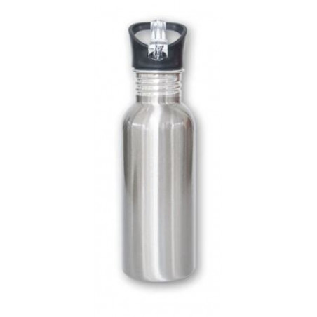 Botella Aluminio con popote  para sublimar 600ml  mándenos su foto
