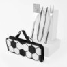 SET DE BBQ SOCCER BLANCO CON NEGRO - vista 6