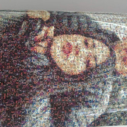 Poster Mosaico para  Día Del Padre Diseño Para el mejor Papa con las mejores fotos en familia forme una foto principal