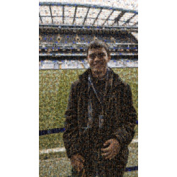 Poster Mosaico para  Día Del Padre Diseño Para el mejor Papa con las mejores fotos en familia forme una foto principal