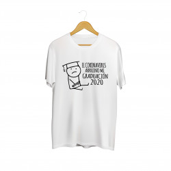 Playera de Regalo para Graduado Diseño "El Coronavirus arruino mi graduación"