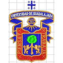 Ponchado UDG Universidad de Guadalajara alta calidad listo para bordar en Printernet