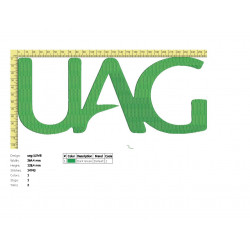 Ponchado UAG Universidad Autonoma de Guadalajara alta calidad listo para bordar en Printernet