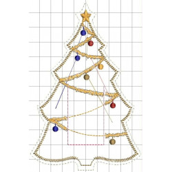 Ponchado Navidad Completo Arbol ideal para gorra alta calidad listo para bordar en Printernet